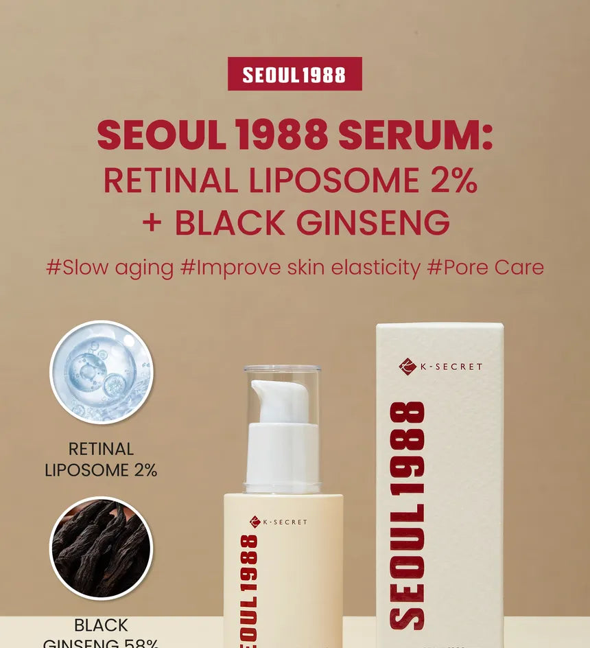 KSECRET - SEOUL 1988 Serum : Retinal Liposome 2% + Black Ginseng