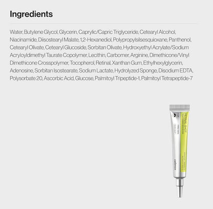 Liste des ingrédients du Retinal Shot Booster