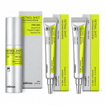 Coffret Trio Celimax : 2 Retinal Shot Booster + 1 Retinol Serum